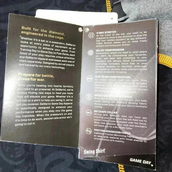 NWT DeMarini compression baseball swing shirt black print #WTD100177 XL or 2XL - Picture 3 of 6